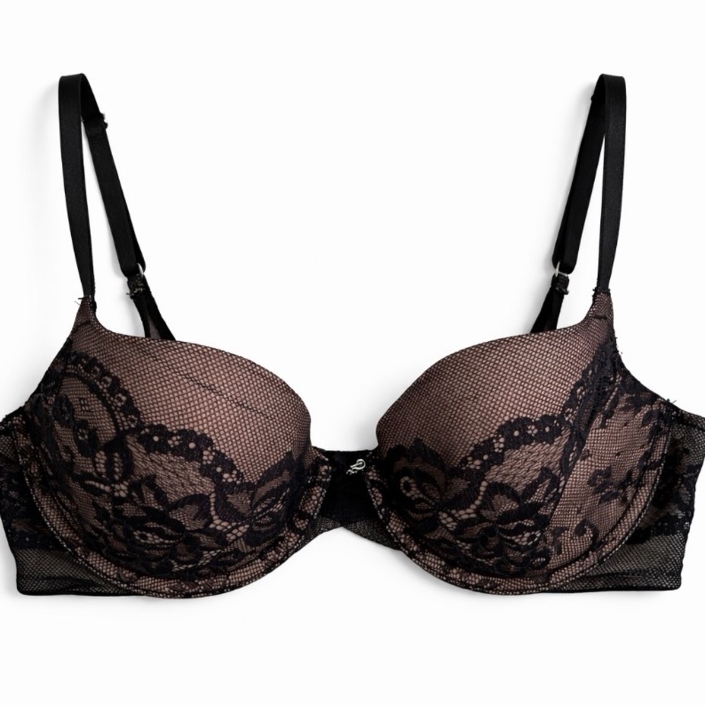 Victoria's Secret Bra Black Demi Cup Lace 32D